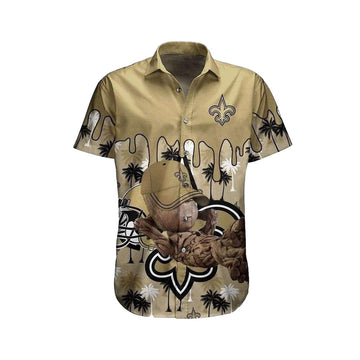 New Orleans Saints Baby Groots Playful Hawaiian Shirt - Moonbestprint