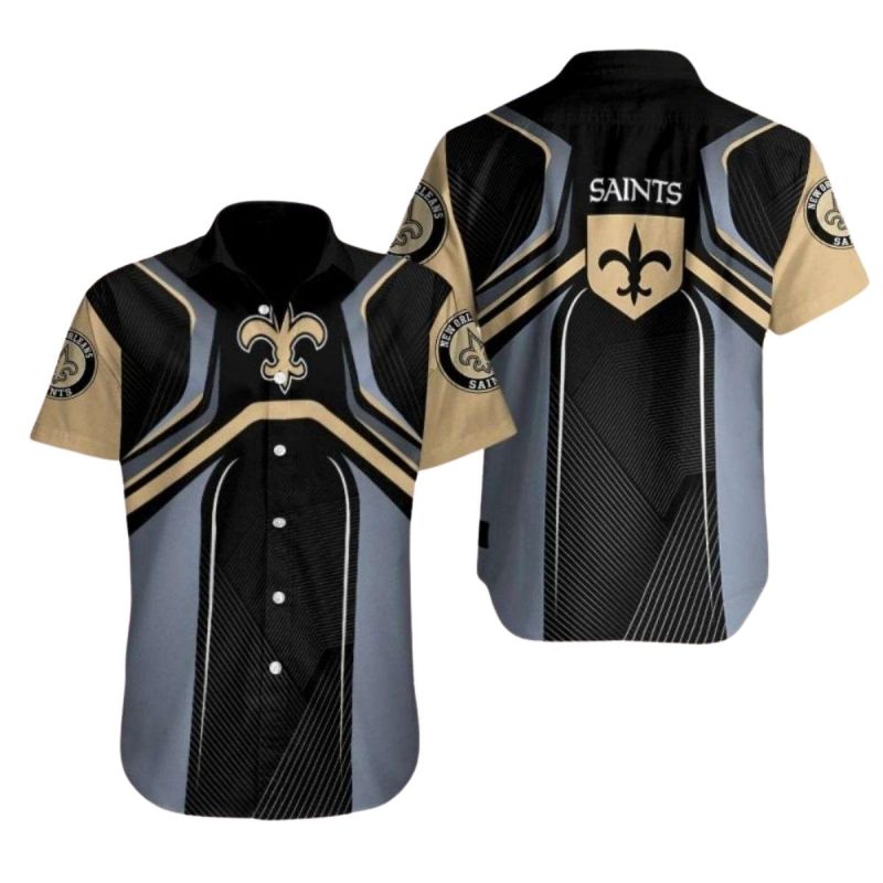 New Orleans Saints Blue Hue Dynamic Hawaiian Shirt - Moonbestprint