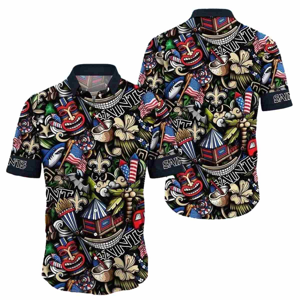 New Orleans Saints Carnival Spirit Hawaiian Shirt - Moonbestprint