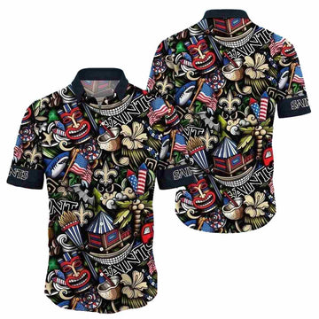 New Orleans Saints Carnival Spirit Hawaiian Shirt - Moonbestprint