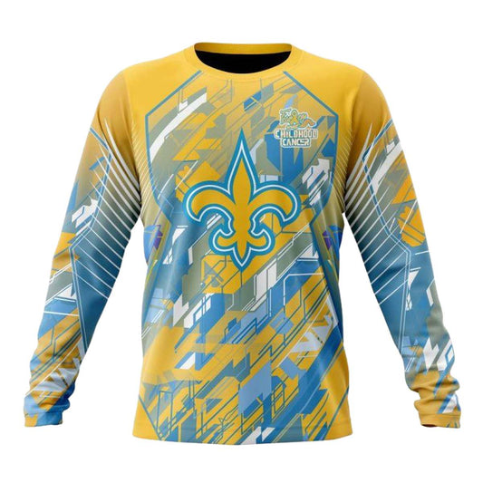New Orleans Saints Childhood Cancers AOP Sweatshirt - Moonbestprint