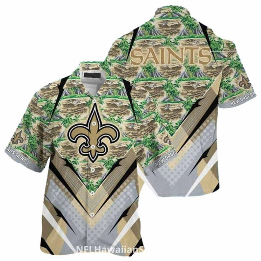 New Orleans Saints Coconut Island Hawaiian Shirt - Moonbestprint
