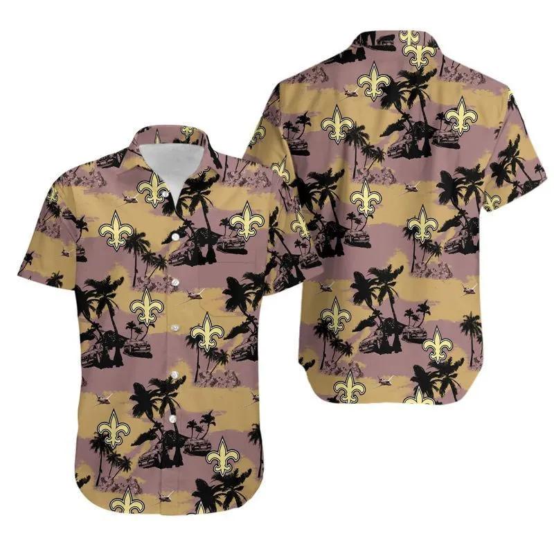 New Orleans Saints Coconut Tree For Fans Hawaiian Shirt, NFL Hawaiian Shirt Moonbestprint