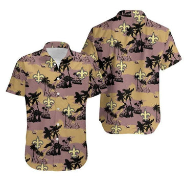 New Orleans Saints Coconut Tree For Fans Hawaiian Shirt, NFL Hawaiian Shirt Moonbestprint
