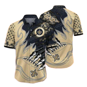 New Orleans Saints Cosmic Clash Hawaiian Shirt - Moonbestprint