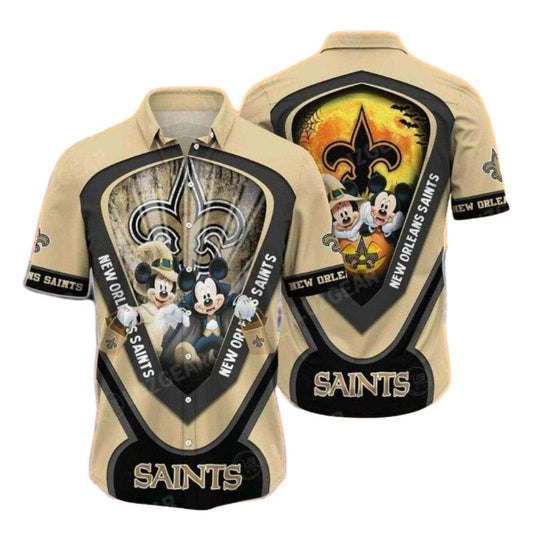 New Orleans Saints Disney Mickey Hawaiian Shirt - Moonbestprint