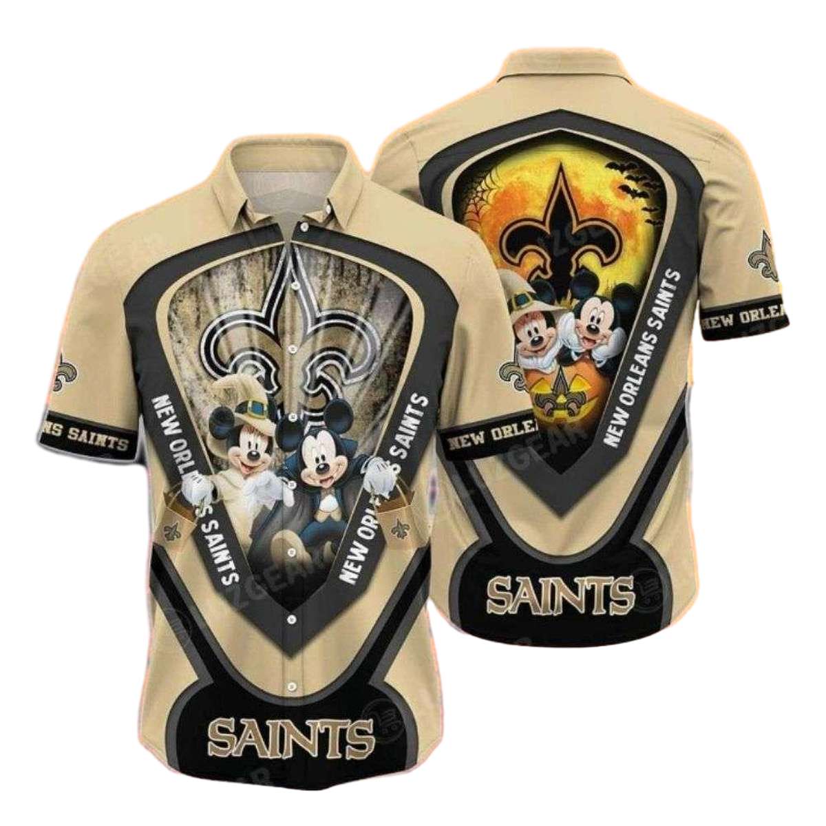 New Orleans Saints Disney Mickey Hawaiian Shirt - Moonbestprint
