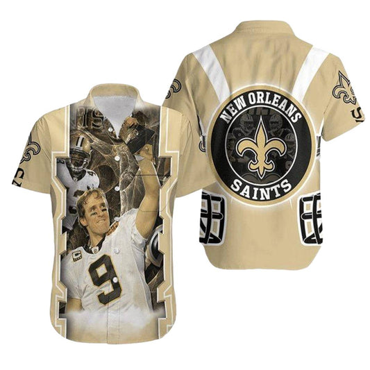 New Orleans Saints Drew Brees No 9 Legend Hawaiian Shirt - Moonbestprint