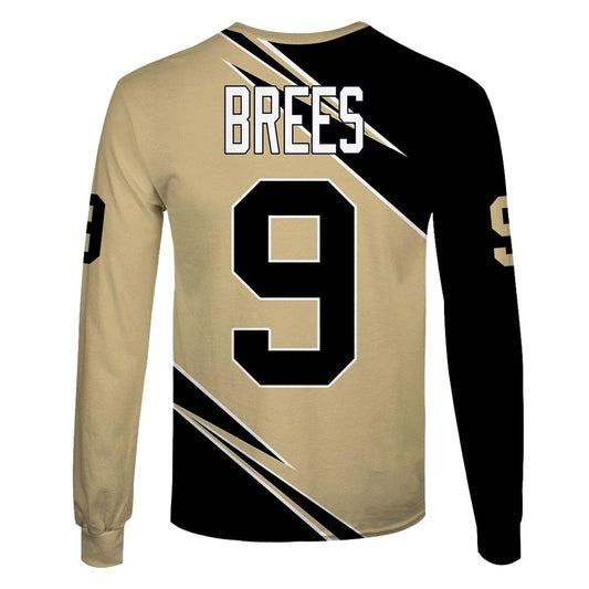 New Orleans Saints Drew Brees No 9 Signature AOP Sweatshirt - Moonbestprint