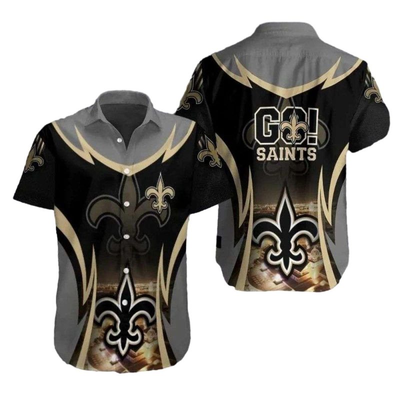 New Orleans Saints Harmonic Elegance Hawaiian Shirt - Moonbestprint