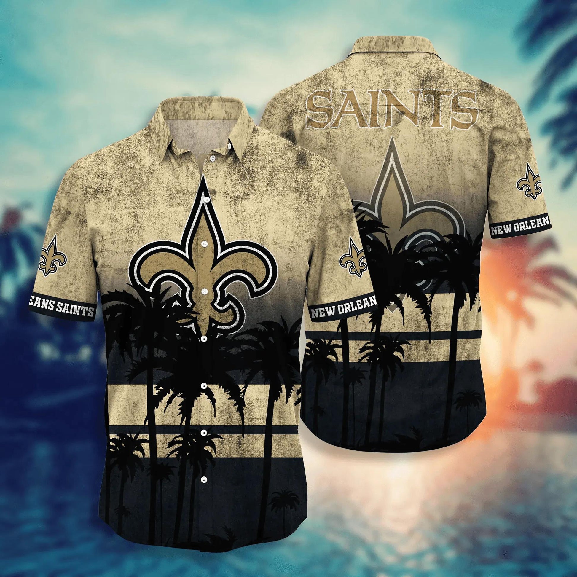 New Orleans Saints Hawaii Shirt Short Style Hot Trending Summer, NFL Hawaiian Shirt Moonbestprint