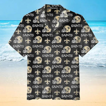 New Orleans Saints Helmet Unisex Hawaiian Shirt, NFL Hawaiian Shirt Moonbestprint