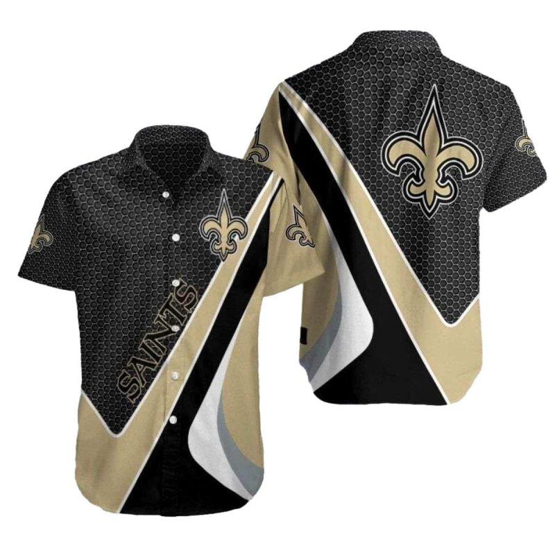 New Orleans Saints Hex Appeal Contrast Sleek Hawaiian Shirt - Moonbestprint
