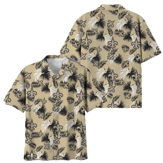 New Orleans Saints Logo Tropical Vibes Hawaiian Shirt - Moonbestprint