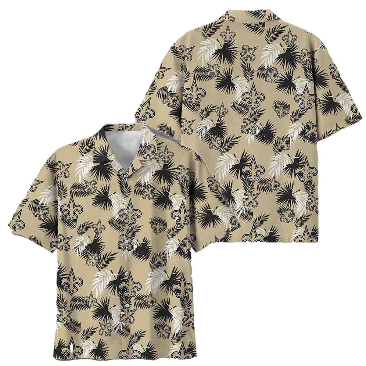 New Orleans Saints Logo Tropical Vibes Hawaiian Shirt - Moonbestprint