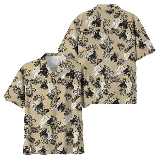 New Orleans Saints Logo Tropical Vibes Hawaiian Shirt - Moonbestprint
