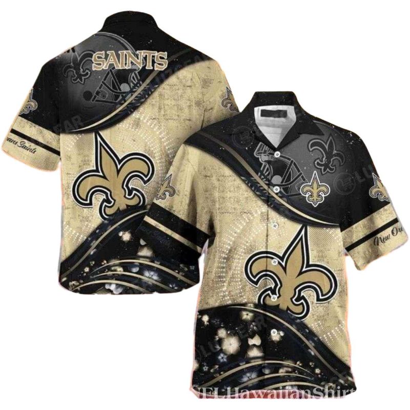 New Orleans Saints Lovely Logo Starry Night Hawaiian Shirt - Moonbestprint