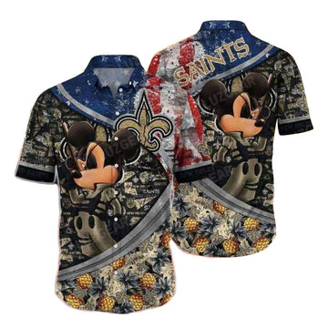 New Orleans Saints Mickeys Cool Graphics Hawaiian Shirt - Moonbestprint