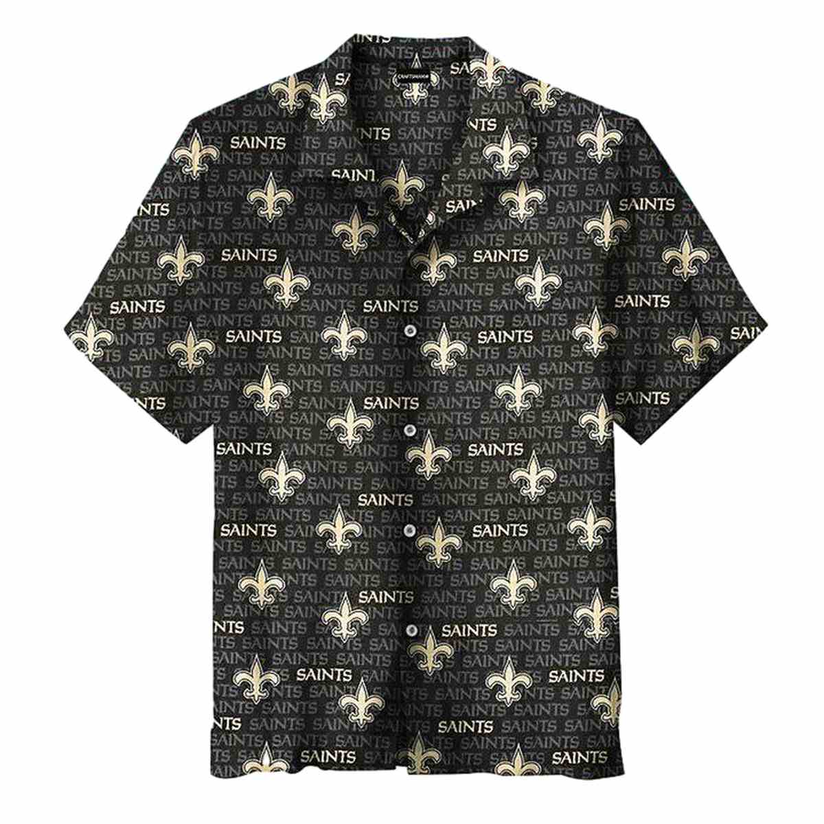 New Orleans Saints Multi Small Logo Hawaiian Shirt - Moonbestprint