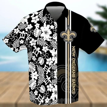 New Orleans Saints NFL Team All Over Print Hawaiian Shirt, NFL Hawaiian Shirt Moonbestprint