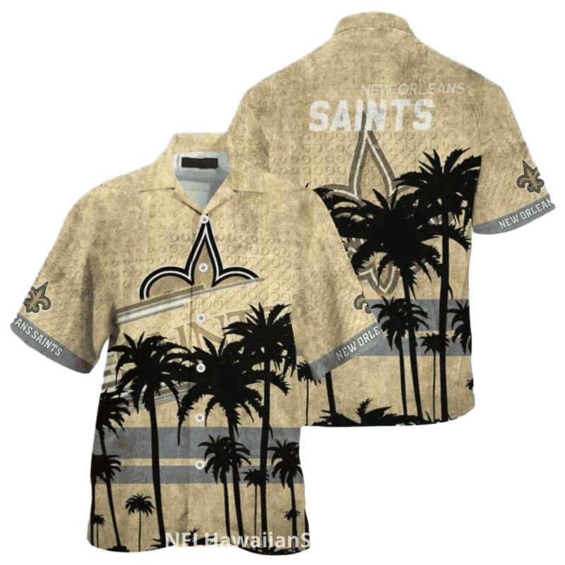 New Orleans Saints Palm Coconut Tree Paradise Hawaiian Shirt - Moonbestprint