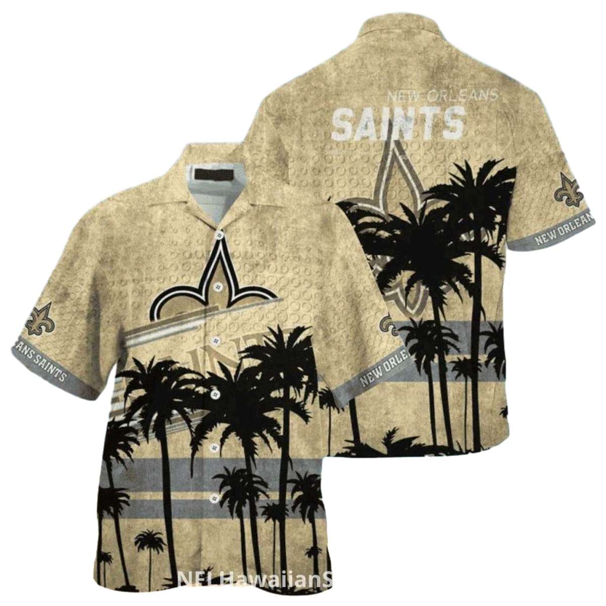 New Orleans Saints Palm Coconut Tree Paradise Hawaiian Shirt - Moonbestprint