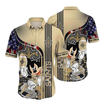 New Orleans Saints Player Mickey Hawaiian Shirt - Moonbestprint
