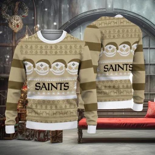 New Orleans Saints Pumpkin Christmas Sweater, NFL Chritsmas Sweater Moonbestprint