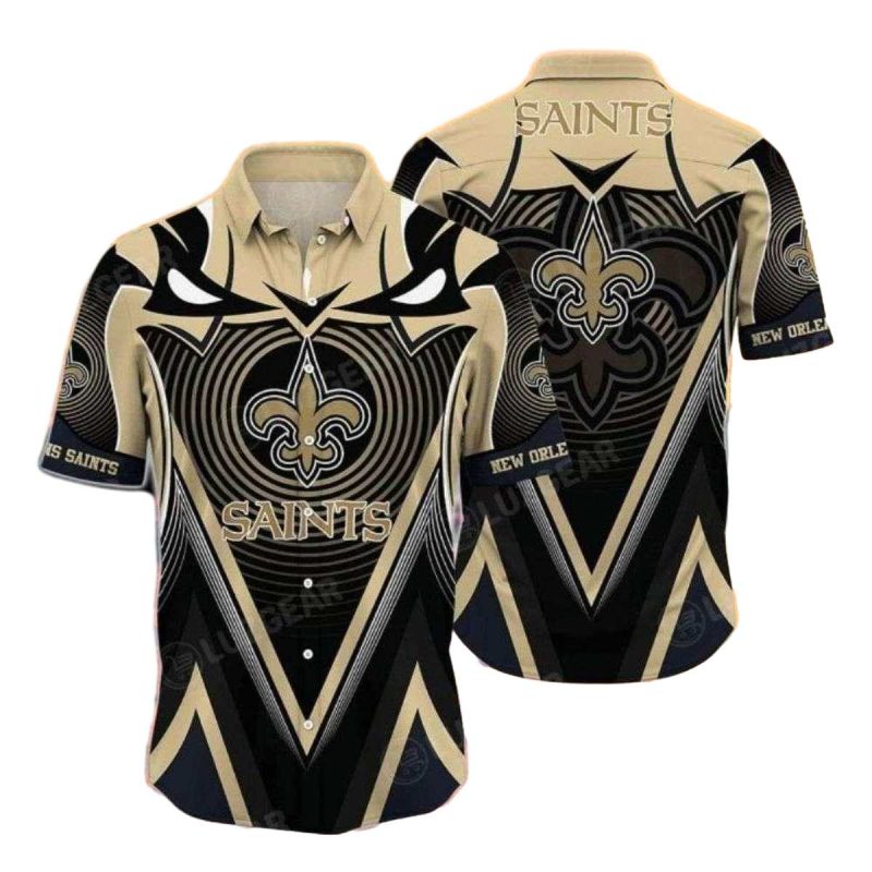 New Orleans Saints Sharp Design And Tribal Accents Hawaiian Shirt - Moonbestprint