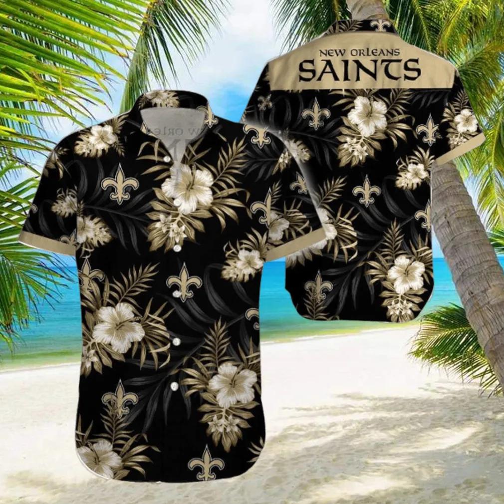 New Orleans Saints Tropical 3D Hawaiian Shirt, NFL Hawaiian Shirt Moonbestprint