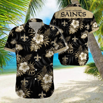 New Orleans Saints Tropical 3D Hawaiian Shirt, NFL Hawaiian Shirt Moonbestprint