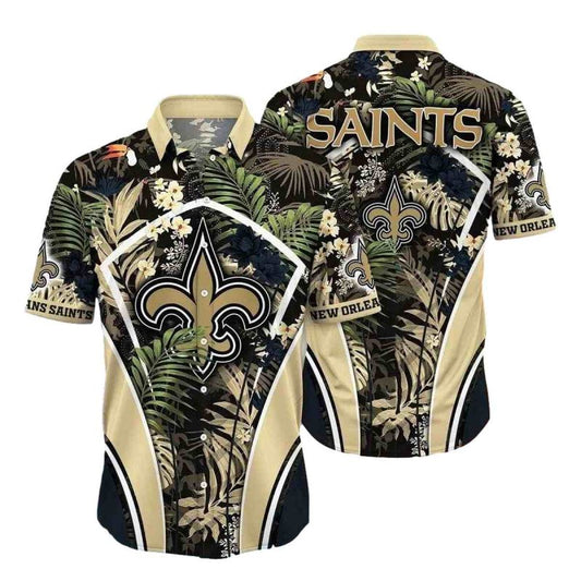 New Orleans Saints Vibrant Tropics Hawaiian Shirt - Moonbestprint