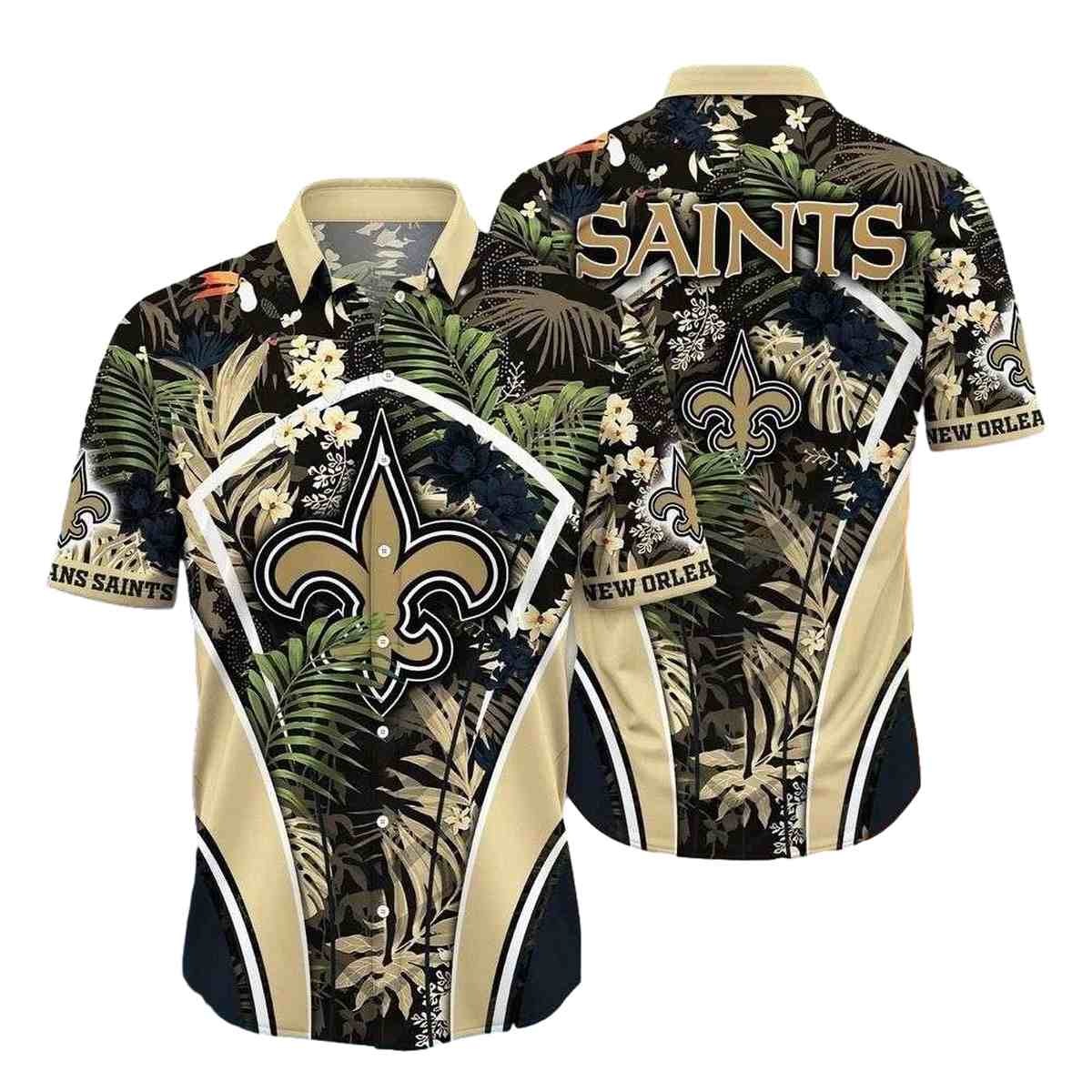 New Orleans Saints Vibrant Tropics Hawaiian Shirt - Moonbestprint