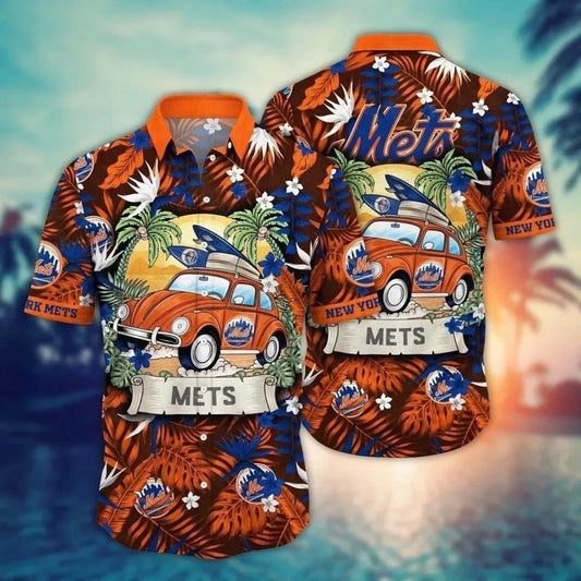 New York Baseball Team Mets Hawaiian Shirt, MLB Hawaiian Shirt Moonbestprint