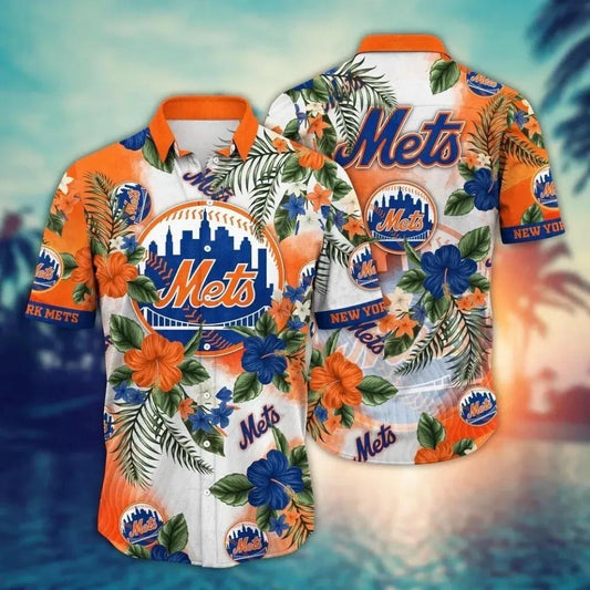 New York Baseball Team Metss Hawaiian Shirt 1, MLB Hawaiian Shirt Moonbestprint