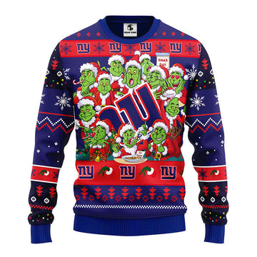 New York Giants 12 Grinch Xmas Day Ugly Christmas Sweater Moonbestprint