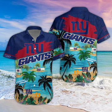 New York Giants Aloha Shirt, NFL Hawaiian Shirt Moonbestprint