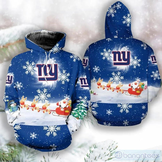 New York Giants Christmas 3D Hoodie, NFL Hoodie Moonbestprint