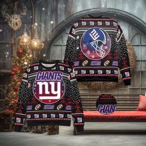 New York Giants Fans Ugly Christmas Sweater, NFL Chritsmas Sweater Moonbestprint