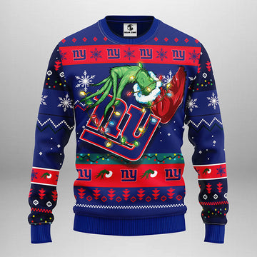 New York Giants Grinch Ugly Christmas Sweater Moonbestprint