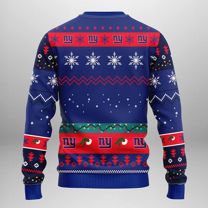 New York Giants Grinch Ugly Christmas Sweater Moonbestprint