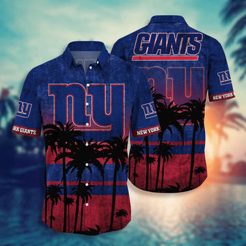 New York Giants Hawaii Shirt Short Style Hot Trending Summer, NFL Hawaiian Shirt Moonbestprint