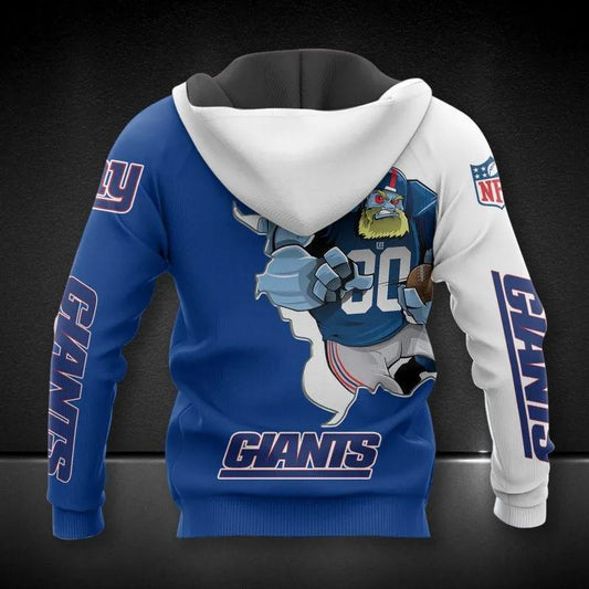 New York Giants Mascot All Over Print Hoodie, NFL Hoodie Moonbestprint