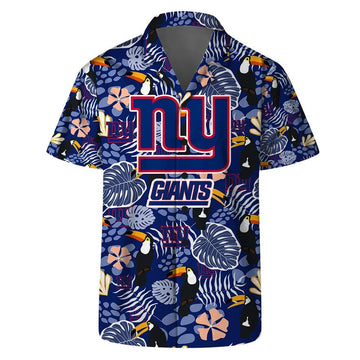 New York Giants Team Logo Pattern Champions Hawaiian Shirt, NFL Hawaiian Shirt Moonbestprint