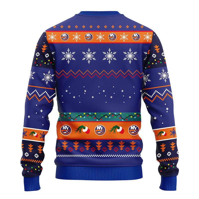 New York Islanders 12 Grinch Xmas Day Ugly Christmas Sweater Moonbestprint