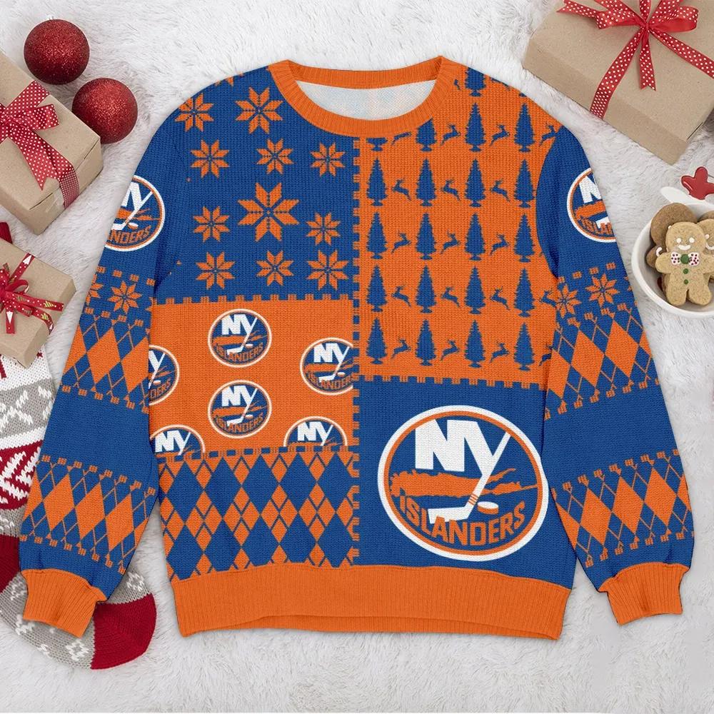New York Islanders NHL Ugly Christmas Sweater, NHL Christmas Sweater Moonbestprint
