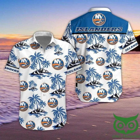 New York Islanders Summer Shirt Hawaiian Shirt, NHL Hawaiian Shirt Moonbestprint