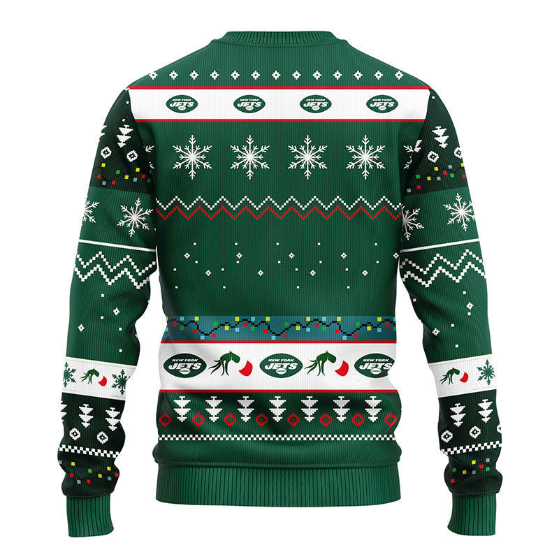 New York Jets 12 Grinch Xmas Day Ugly Christmas Sweater Moonbestprint