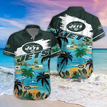 New York Jets Aloha Shirt, NFL Hawaiian Shirt Moonbestprint