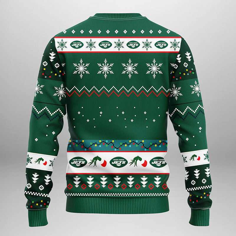 New York Jets Grinch Ugly Christmas Sweater Moonbestprint